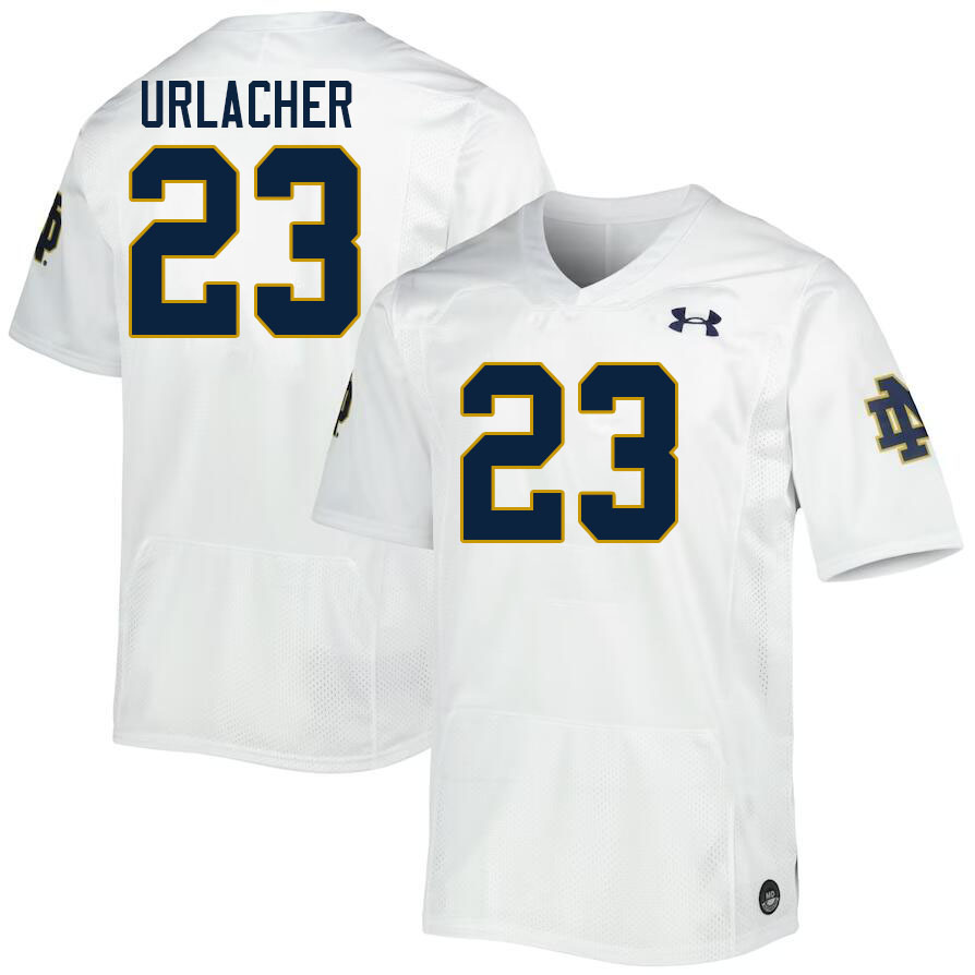 Men #23 Kennedy Urlacher Notre Dame Fighting Irish College Football Jerseys Stitched-White